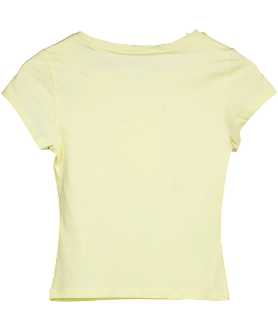 White Fox Yellow Make An Impression Baby Tee UK S