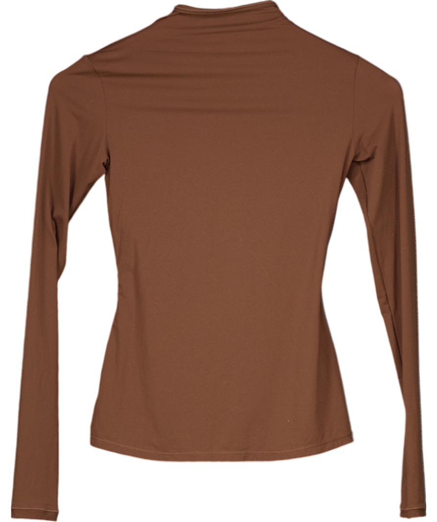 SKIMS Brown Long Sleeve T-shirt UK S