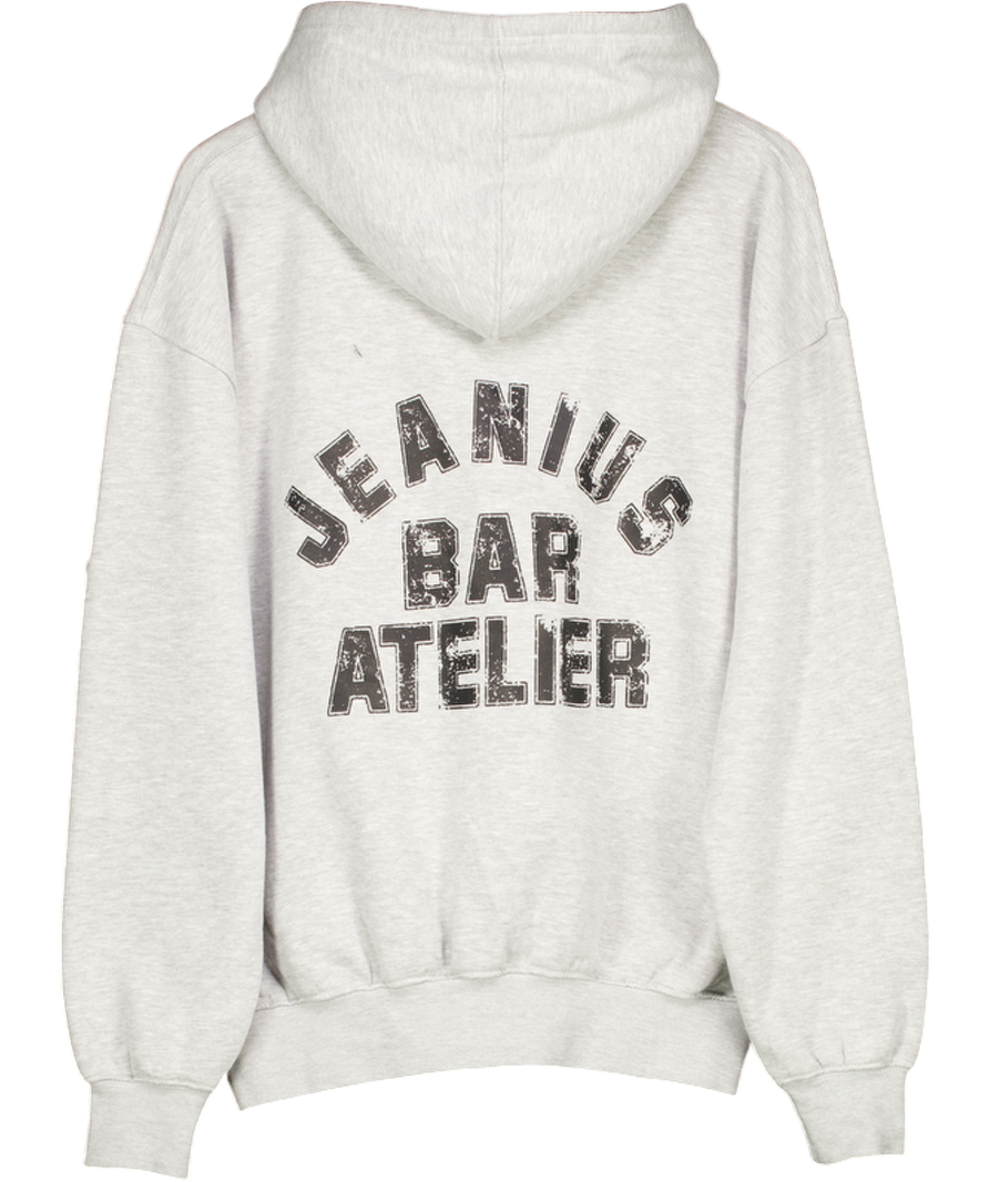 Jeanius Bar Atelier Varsity Hoodie - Marl Grey UK S