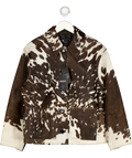 RAILS Brown 100% Cowhide Leather Haisley Jacket Cowgirl UK S