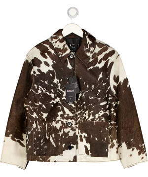 RAILS Brown 100% Cowhide Leather Haisley Jacket Cowgirl UK S