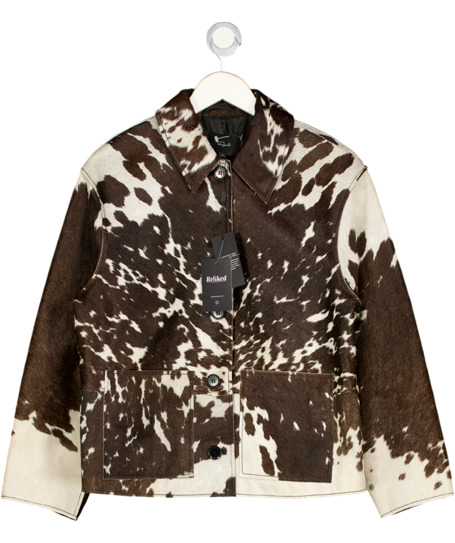 RAILS Brown 100% Cowhide Leather Haisley Jacket Cowgirl UK S