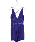 KAREN MILLEN Blue Broderie Mini Dress UK 6