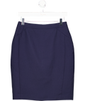 REISS Navy Blue Faulkner Tailored Pencil Skirt UK 10