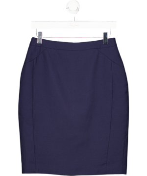 REISS Navy Blue Faulkner Tailored Pencil Skirt UK 10
