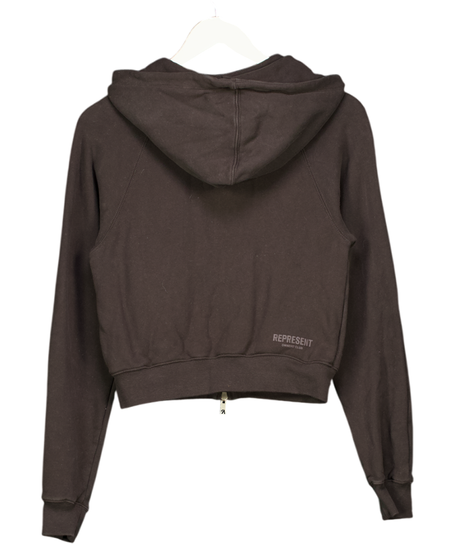 Represent Black Owners Club Slim Zip Hoodie UK S
