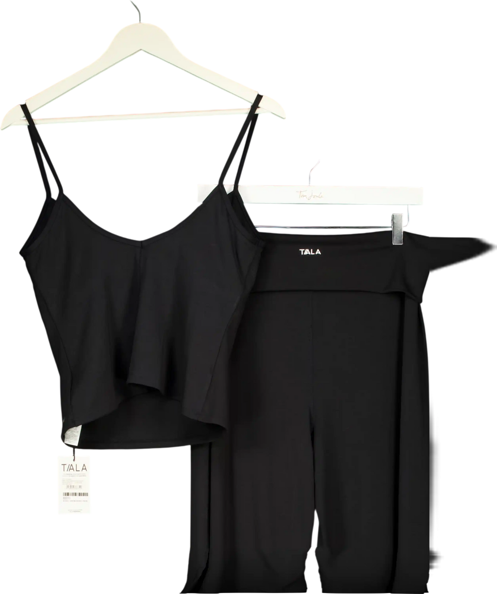 TALA Black Softset Strappy Tank With Leggings UK XL