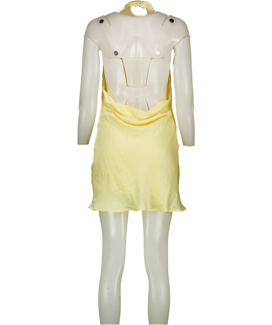 Peppermayo Yellow Cory Cowl Scarf Mini Dress UK 10