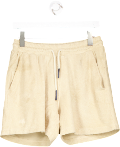 OAS Beige Drawstring Linen Shorts UK S