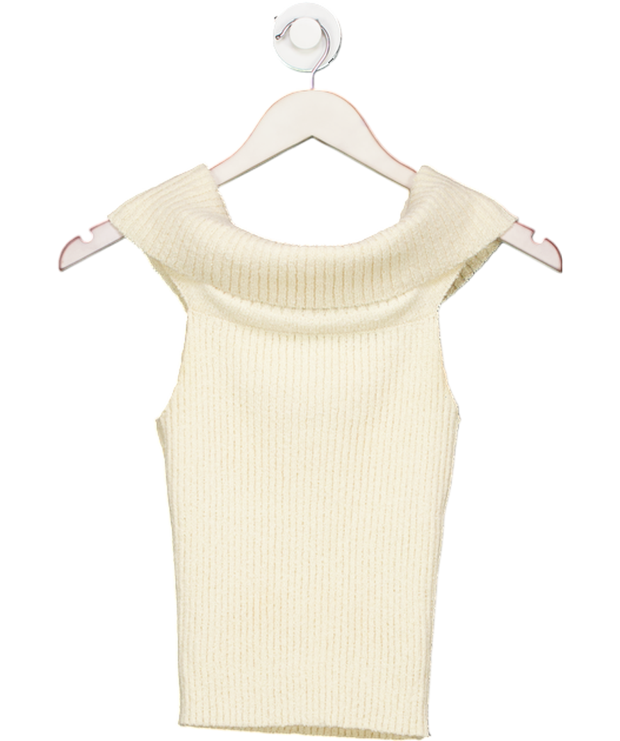 Emory Park Cream High Neck Tank Top UK S