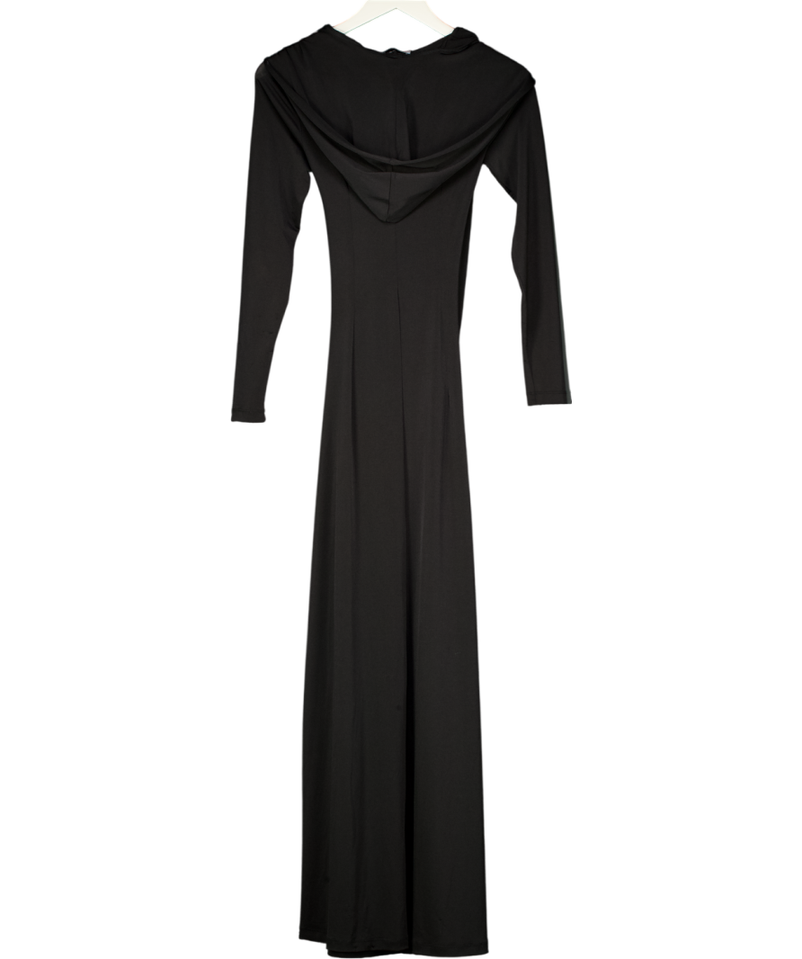Normaillot Black Hooded Wrap Maxi Dress UK S