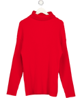 THE FRANKIE SHOP Thelma Ribbed Jumper Dress - Red UK XS