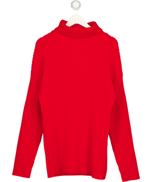 THE FRANKIE SHOP Thelma Ribbed Jumper Dress - Red UK XS