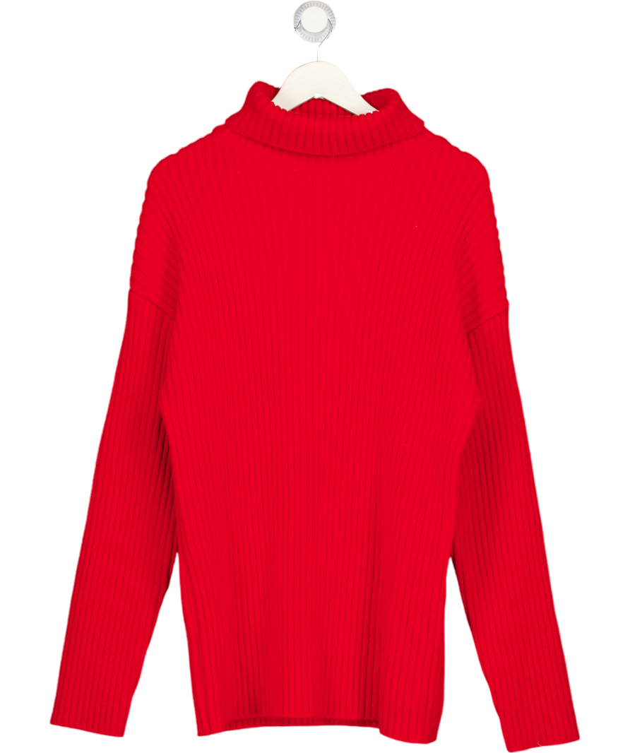 THE FRANKIE SHOP Thelma Ribbed Jumper Dress - Red UK XS