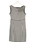 Moschino Cheap And Chic Vintage Black Gingham Rosette Shift Dress UK 12