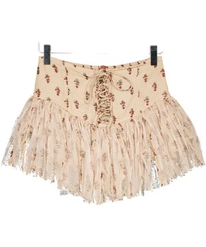 FREE PEOPLE Nude Fp One Blossom Mini Skort UK XS