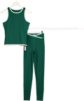 Gym Locker Green So Skin Wrap Over Leggings And Vest Set UK S