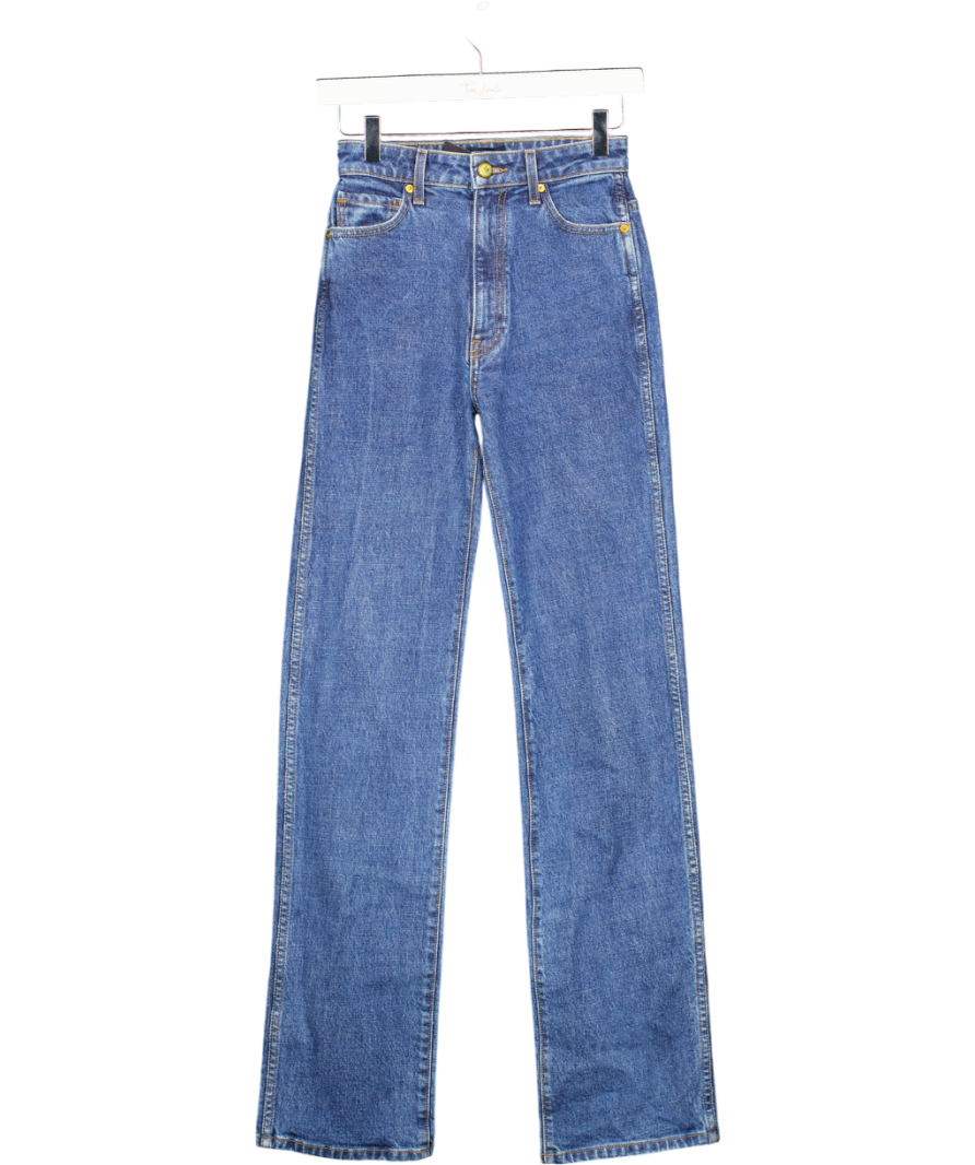 Khaite Blue Danielle High-rise Straight Jeans W25