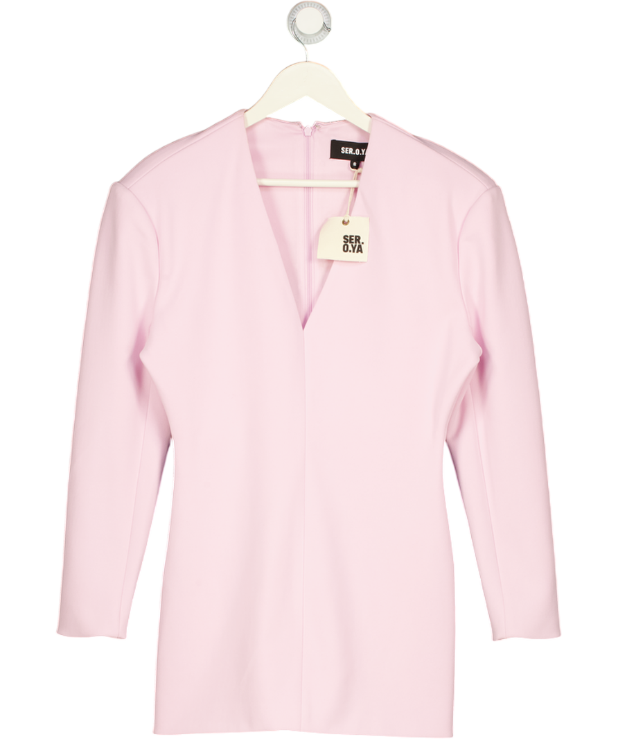 SER.O.YA Ballet Pink Holli Crepe Mini Dress UK S