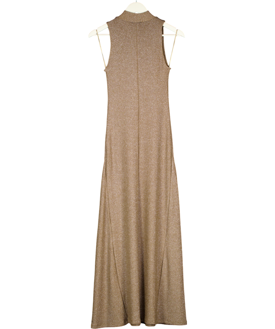 ZARA Metallic Thread Sleeveless Dress UK S