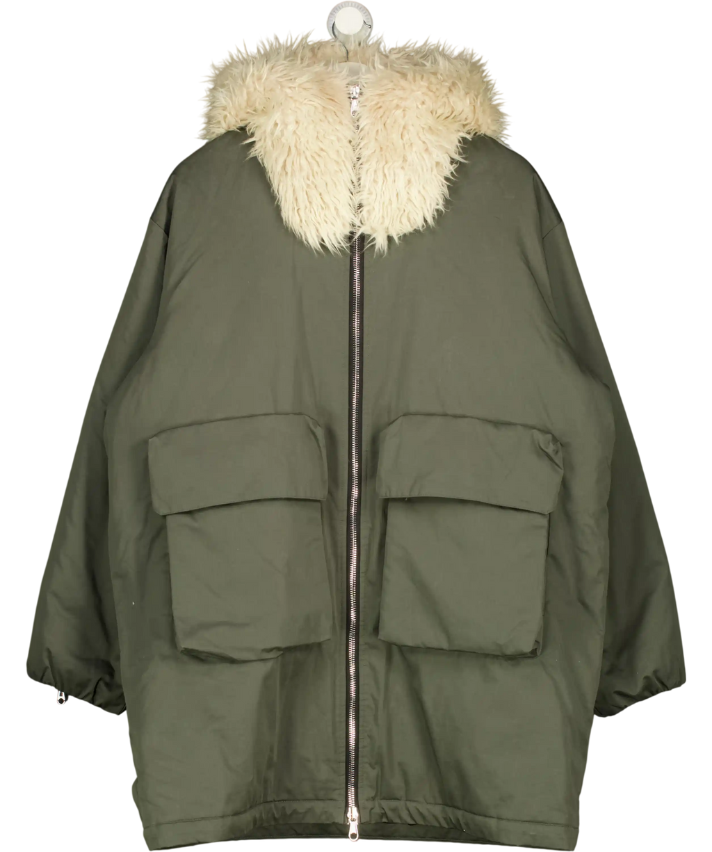 Cole Buxton Green Fur Hood Coat UK S