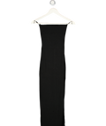 OH POLLY Black Strappy Double Layer Jersey Maxi Dress UK 6