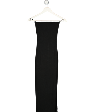 OH POLLY Black Strappy Double Layer Jersey Maxi Dress UK 6