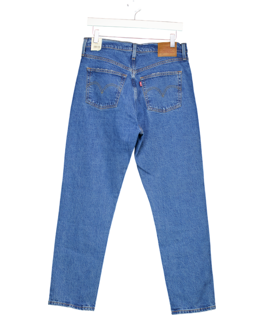 LEVI'S Mid Blue 501 Original Cropped Jeans L28 W29