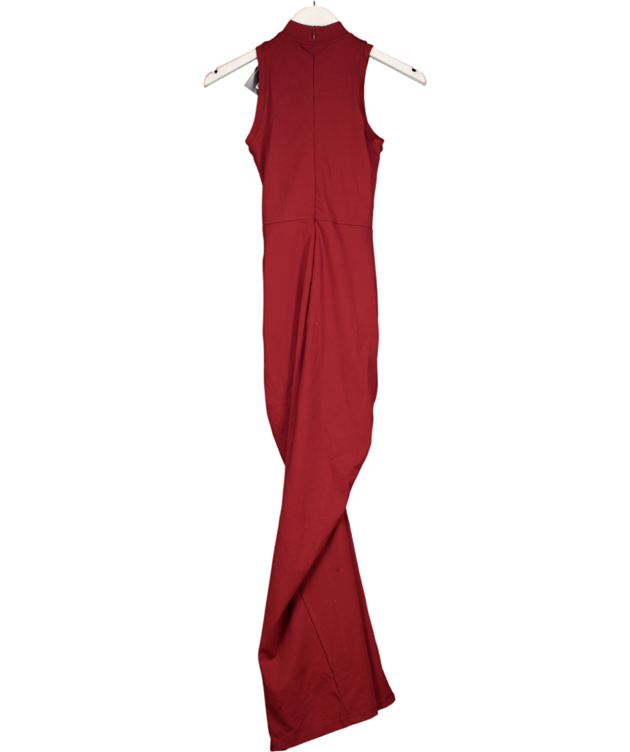 COOSH Burgundy Red Draped Maxi Dress UK XS/S