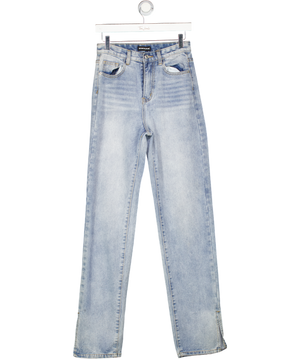 Momokrom Blue Straight Leg High Rise Jeans UK 8