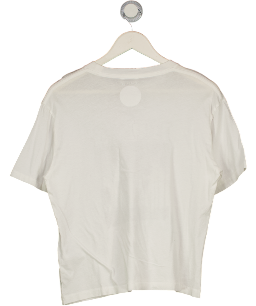ANINE BING White La Tour Louis T-shirt UK S