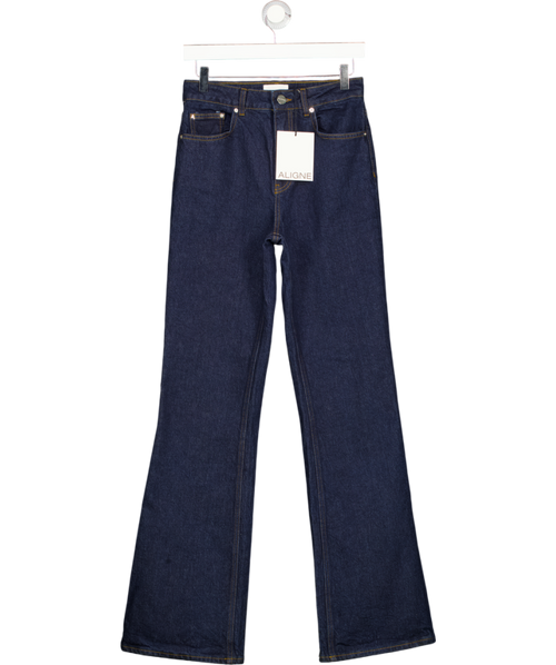 ALIGNE Blue Mid Rise Straight Flare Jeans W27
