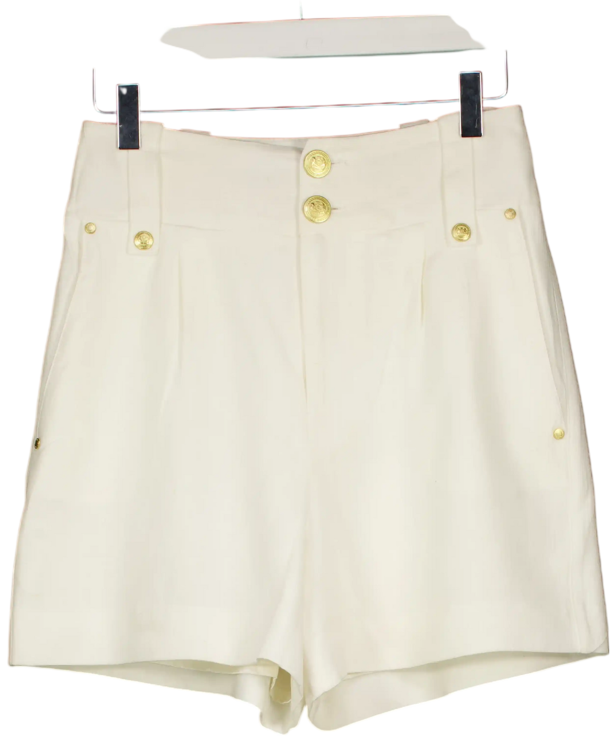 HOLLAND COOPER Ivory White Linen Blend Tailored Shorts UK 6