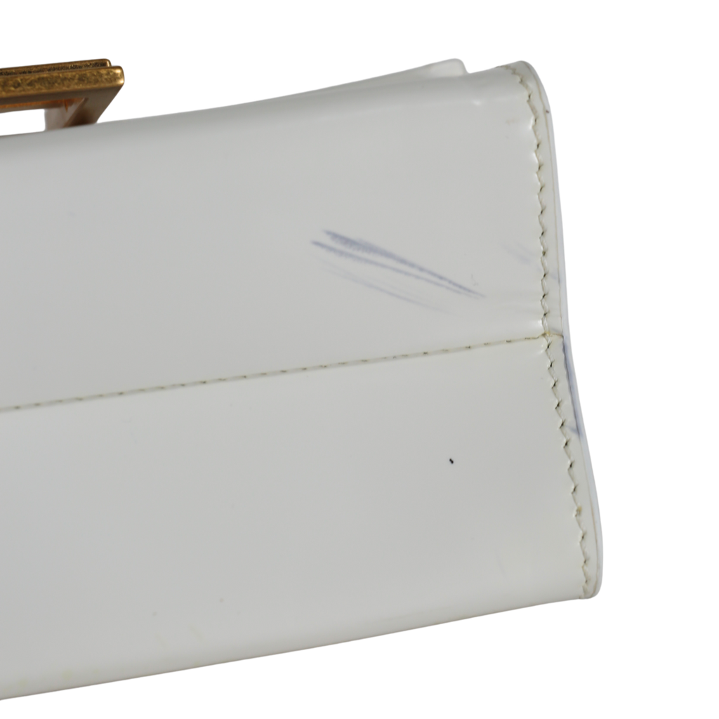 BY FAR Fran Smooth White  Mini Leather Handbag