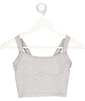Bo + Tee Grey Seamless Sports Bra UK XS