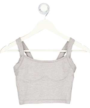 Bo + Tee Grey Seamless Sports Bra UK XS