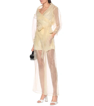 Baum Und Pferdgarten Yellow Dessin high-rise organza pants UK 6