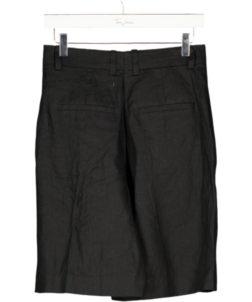 ARKET Black Linen Shorts UK 8