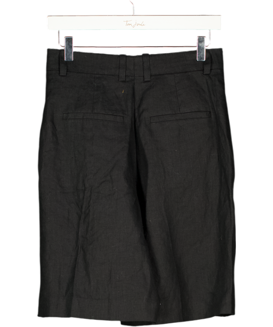 ARKET Black Linen Shorts UK 8