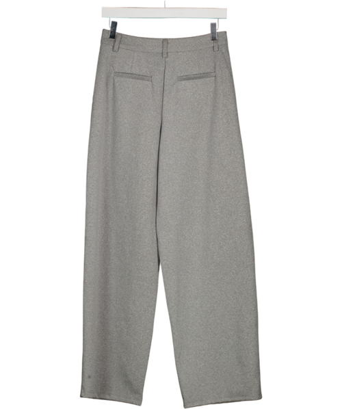 ASOS Grey Design Brushed Barrel Leg Tailored Trouser UK 8