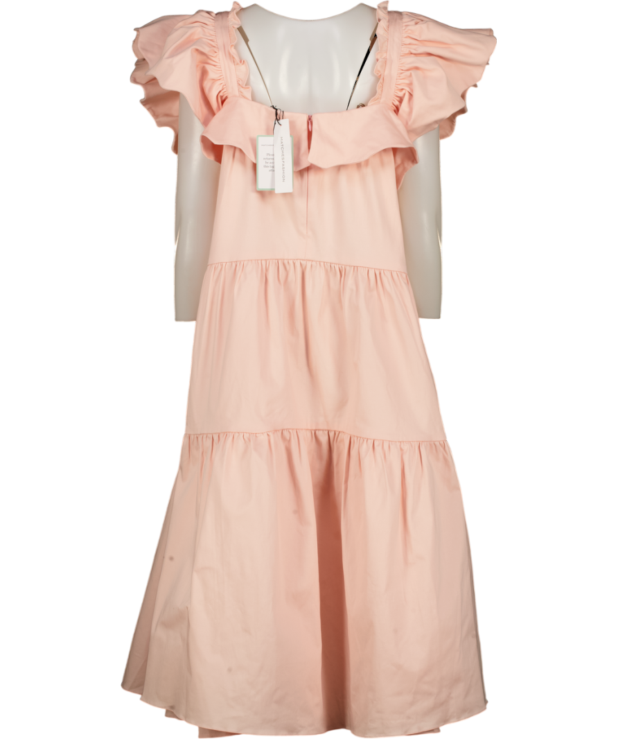 KIKA VARGAS Peach Pink Cicely Occasion Dress UK L