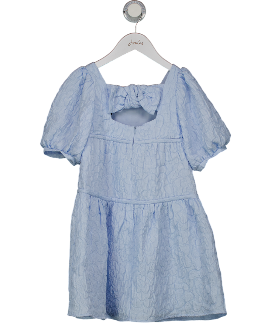 ZARA Blue Tiered Jacquard Bow Back Dress 6 Years
