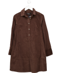 Next Chocolate Brown Cord Overhead Mini Dress UK 8