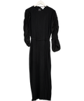 Never Fully Dressed Black Ruched Sleeve Bon Plisse Dress UK 10