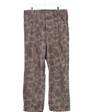 CARHARTT Grey Camo Combi/graphite Duck Single Knee  Trousers UK L