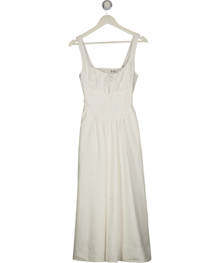 REFORMATION White Balia Linen Dress Us2 UK 6
