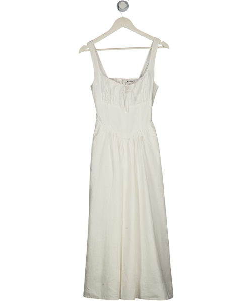 REFORMATION White Balia Linen Dress Us2 UK 6