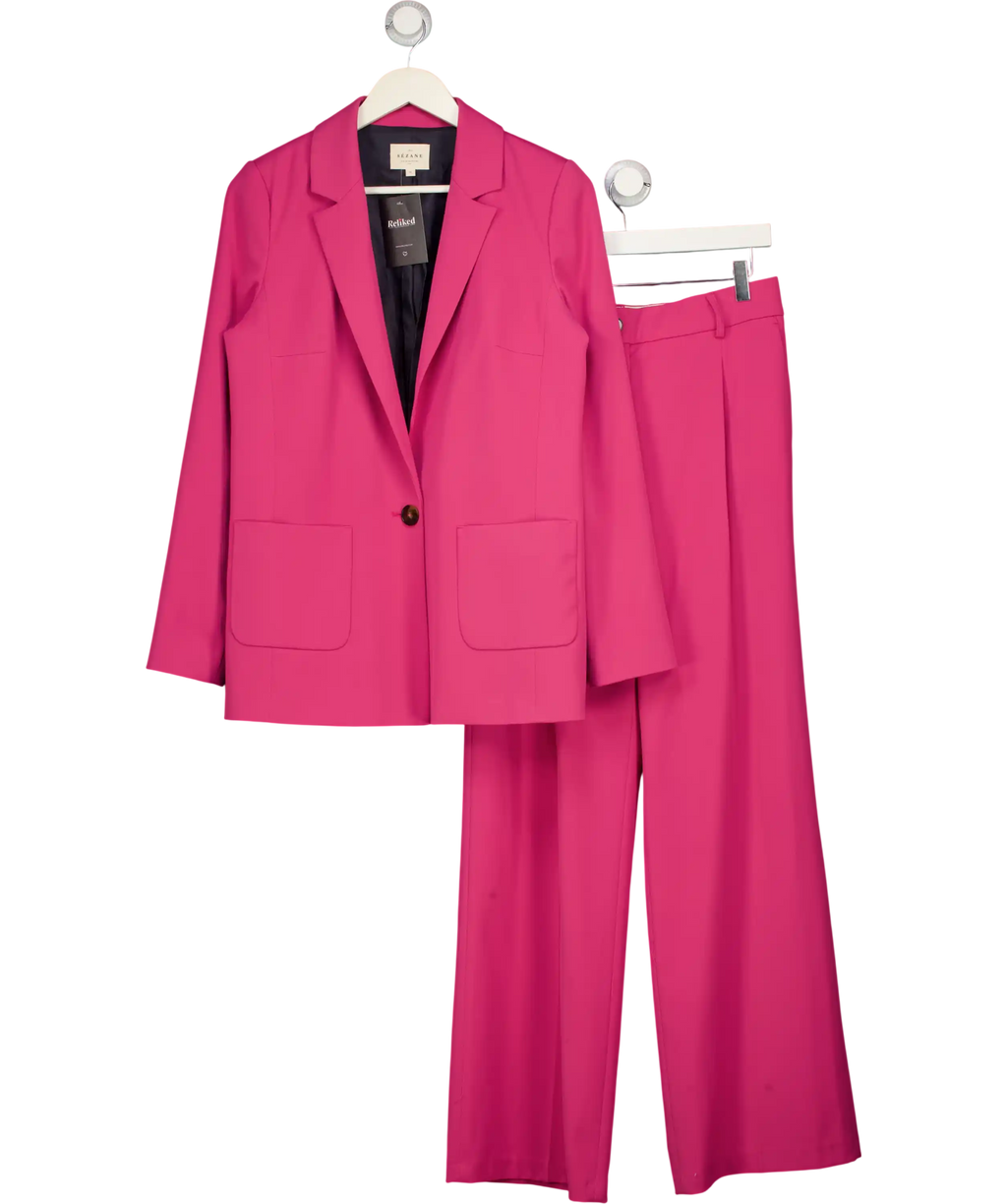 Sezane 2-piece Bright Pink Blazer & Trouser Suit Fr36 UK 8