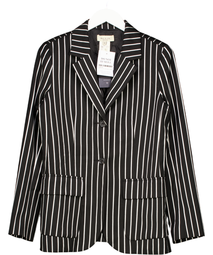 Paul & Joe Black & White Striped Blazer UK 12