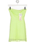 Oh Polly Lime Green Beaded Mini Dress UK 6